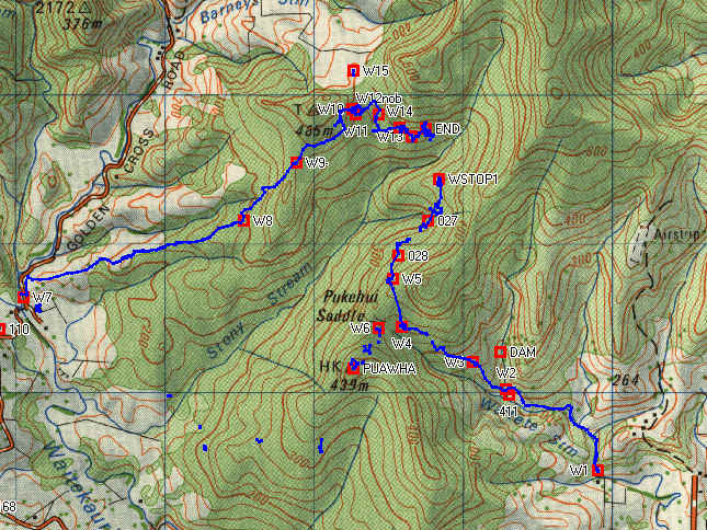 Ohinemuri - Waitete Road Map